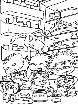 rugrats eating coloring page