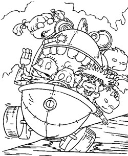 rugrats falling coloring page
