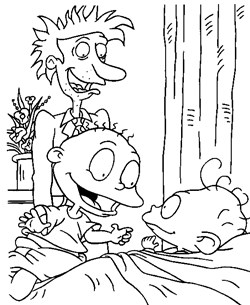 rugrats in bed coloring page