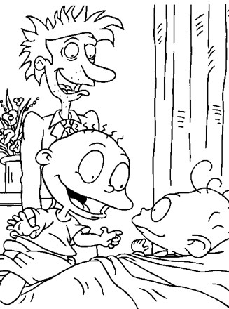 rugrats in bed coloring page