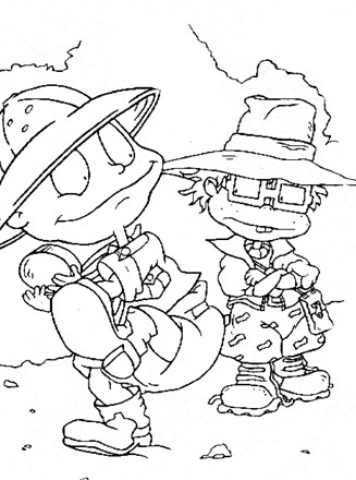 rugrats outside coloring page