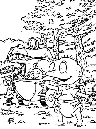 rugrats playing coloring page