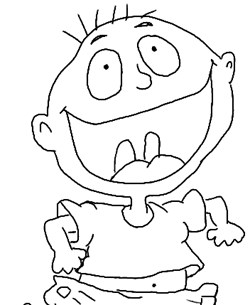 tommy happy coloring page