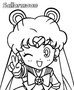 sailor moon 2a coloring page