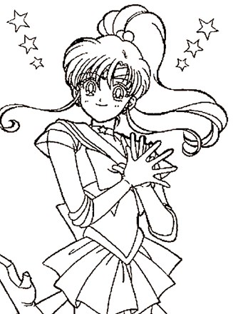 sailor moon 3a coloring page