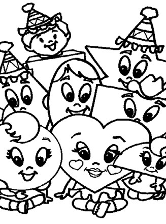 lots of shapes coloring coloring page