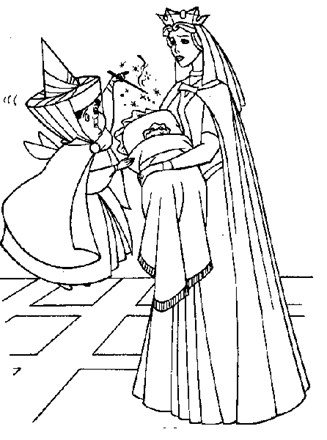 sleeping beauty coloring pages