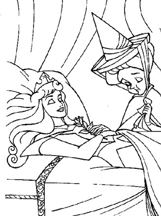 sleeping beauty coloring pages