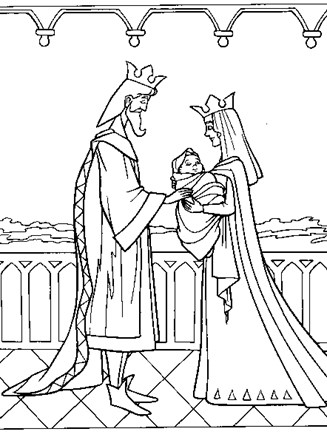 queen and king coloring pages