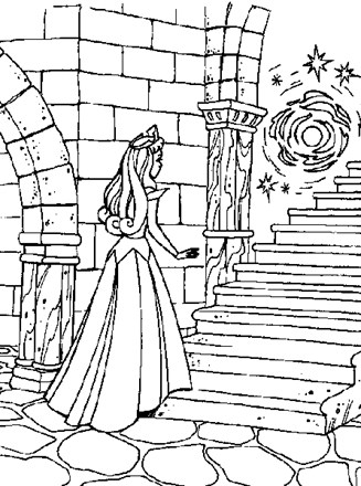 sleeping beauty coloring pages