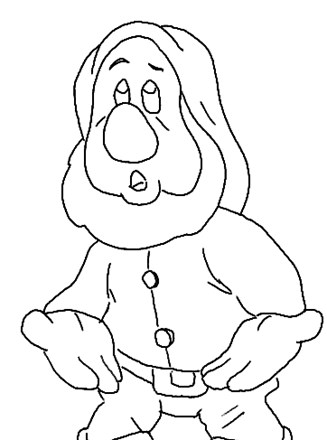 sneezy dwarf coloring page