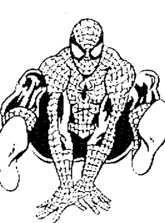 spiderman jumping coloring page