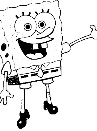 spongebob squarepants coloring pages in grayscale