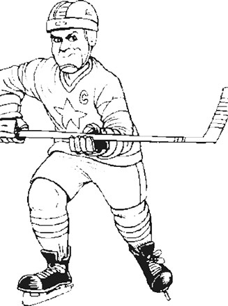 sports hockey coloring page