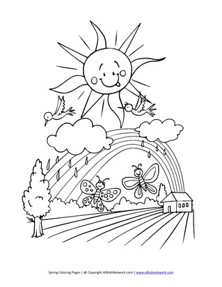 spring coloring pages print spring pictures to color all kids