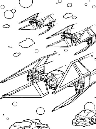 star wars fighters coloring page