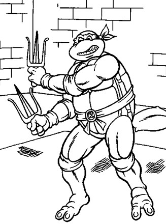 raphael teenage mutant ninja turtles coloring page