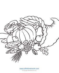 Cornucopia Coloring Page