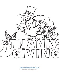 Thanksgiving Coloring Page