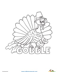 Turkey Gobble Coloring Page