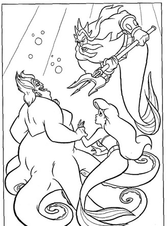 little mermaid 7 coloring page