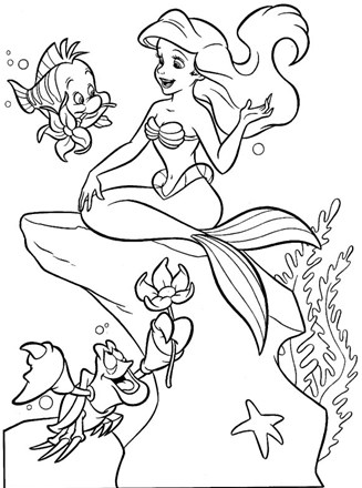 the little mermaid ariel coloring pages