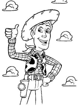 toy story coloring page woody