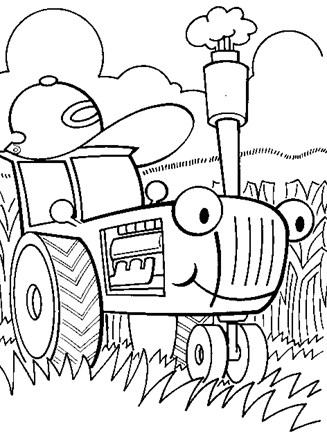 tractor coloring page
