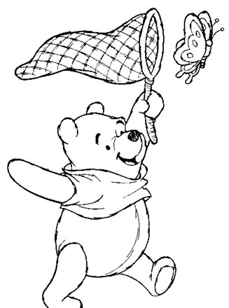 winnie the pooh sketch butterfly