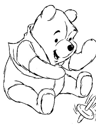 coloring pages of winnie the pooh bear