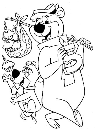 birthday bear coloring pages