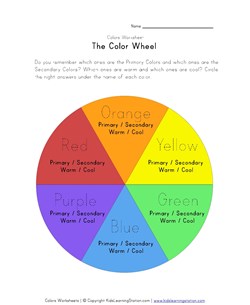 color wheel worksheet