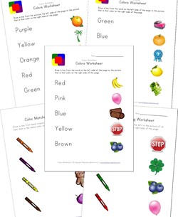 color matching worksheets