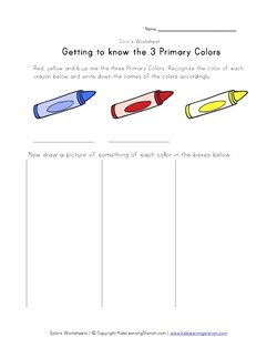 primary colors worksheet