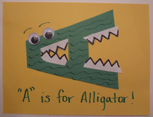letter a alligator craft