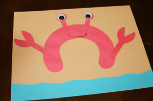 letter c crab craft all kids network letter crafts