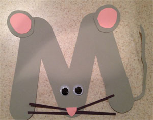 letter m mouse craft all kids network