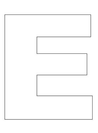 Letter E Template