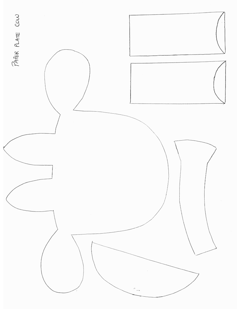 DIY Cows done with Plastic Dishes Templates