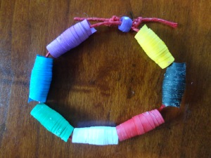 DIY BFF Paper Bead Bracelet  100 Directions