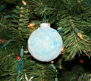 homemade tissue paper ornament