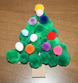 Pom Pom Craft Christmas Tree Activity