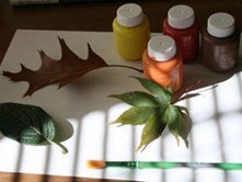 leaf print craft materials