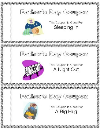 Fathers Day Coupon Book