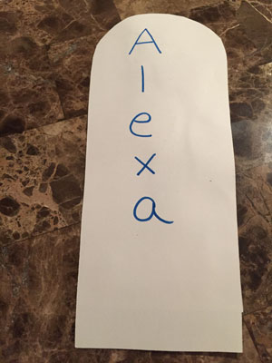 fathers day footprint bookmark craft step 2