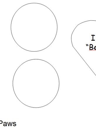 Bear Card Craft Template Three