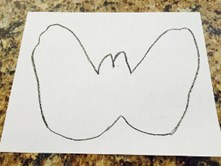handprint bat craft step 1