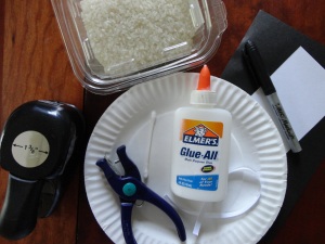 rice skeleton craft supplies