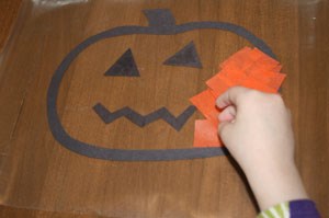 Easy Tissue Paper Pumpkin Craft