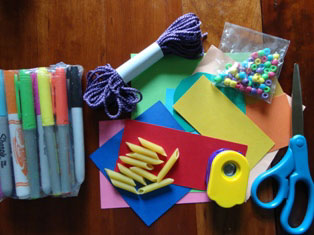 numbers necklace craft materials